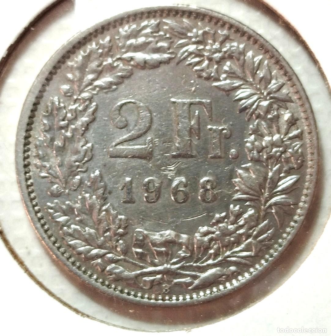 Material numism&aacute;tico: SUIZA . 2 FRANCOS 1968 - Foto 2