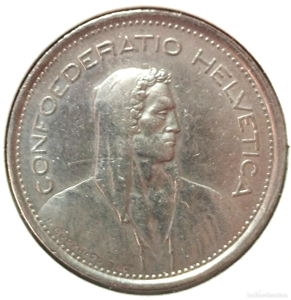 Material numism&aacute;tico: SUIZA . 5 FRANCOS 1968