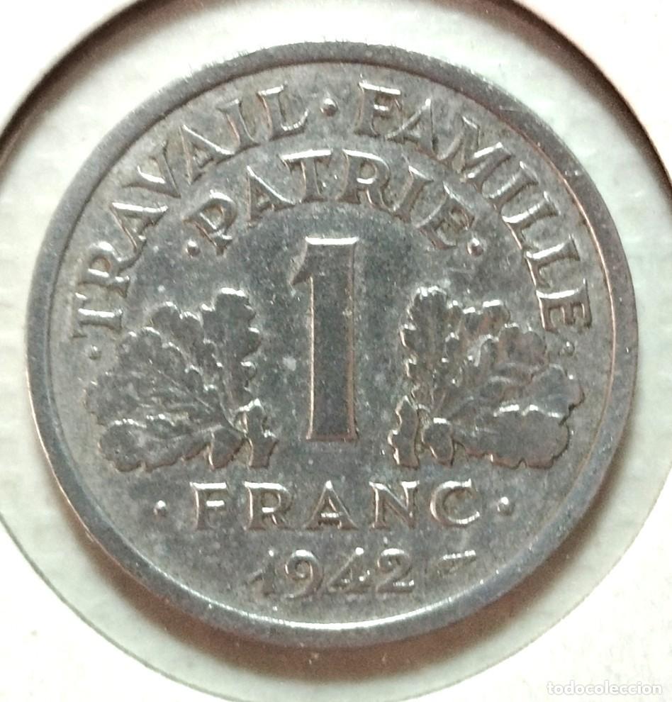 Material numism&aacute;tico: FRANCIA . 1 FRANCO 1943 . ALUMINIO - Foto 2