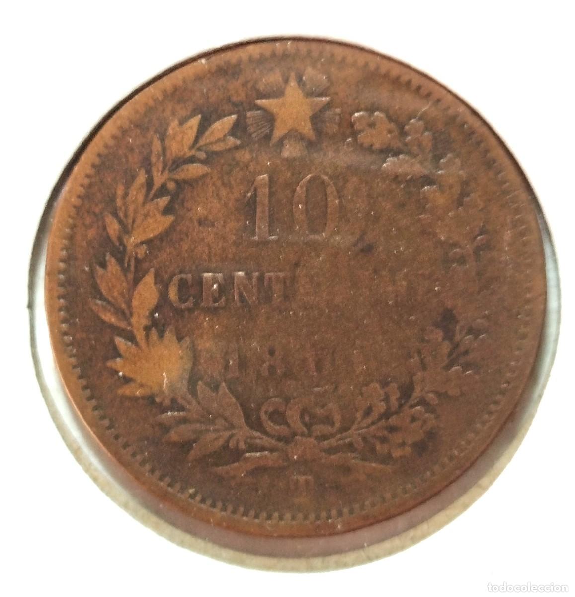 Material numism&aacute;tico: ITALIA . 10 CENTIMOS 1861 . EMANUELE II - Foto 2