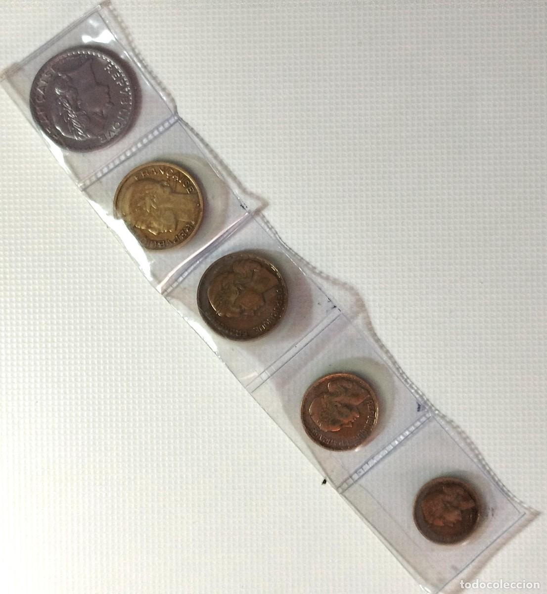 Material numism&aacute;tico: FRANCIA . LOTE X 5 . 10 CENTIMOS A 5 FRANCOS