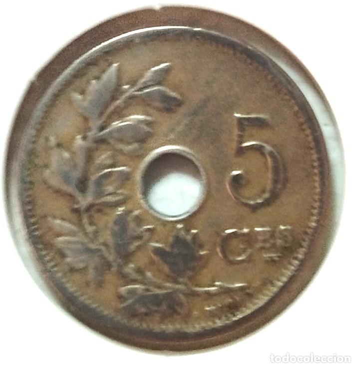 Material numism&aacute;tico: BELGICA . 5 CENTIMOS 1906 - Foto 2