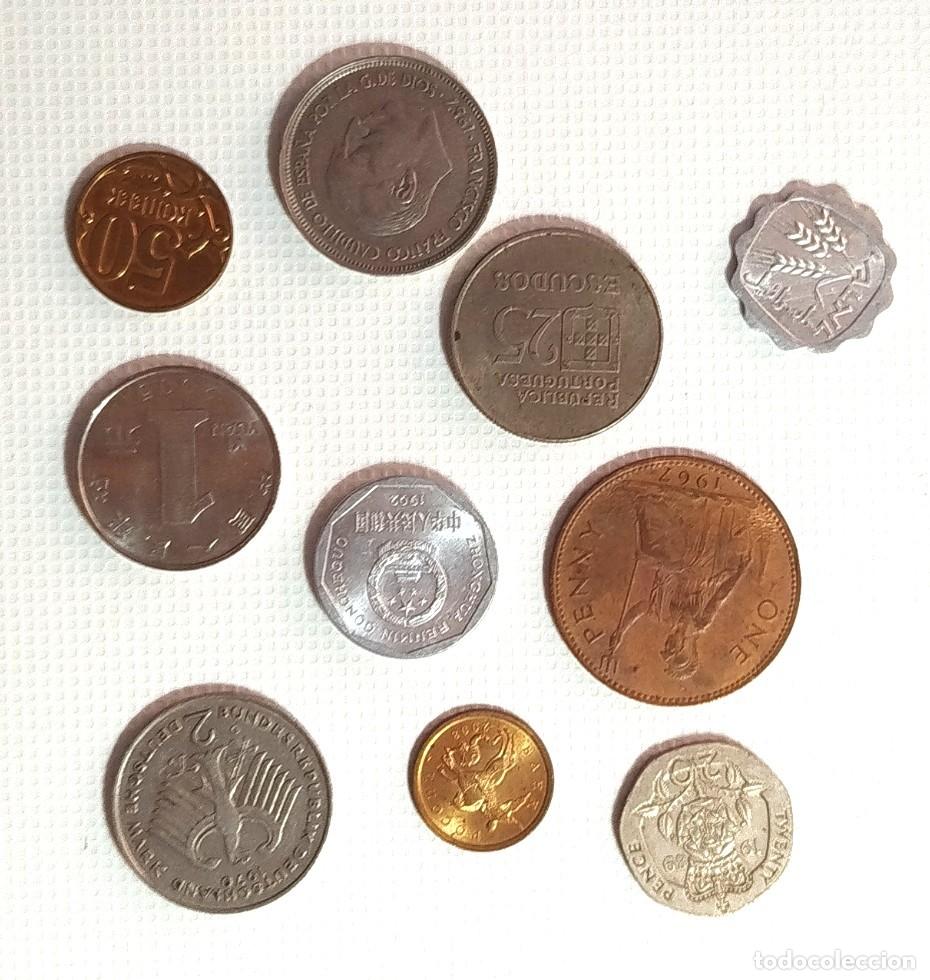 Material numism&aacute;tico: LOTE X 10 . MONEDAS EXTRANJERAS . TODAS DIFERENTES