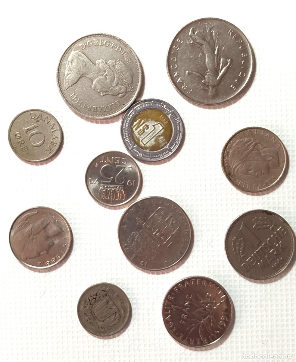 Material numism&aacute;tico: LOTE X 11 . MONEDAS EXTRANJERAS . TODAS DIFERENTES
