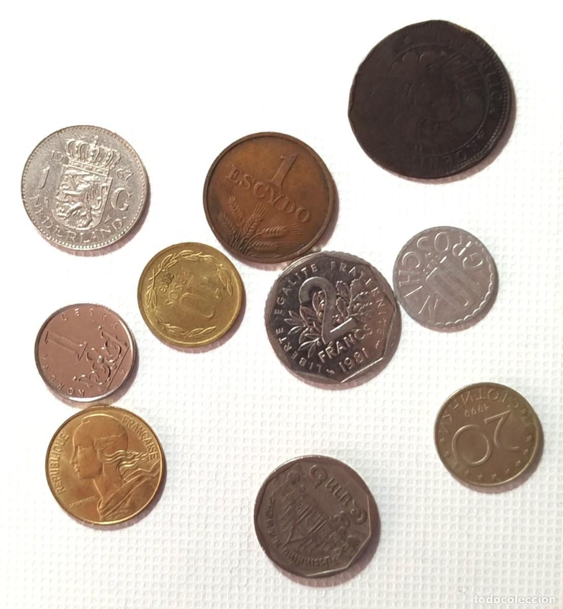 Material numism&aacute;tico: LOTE X 10 . MONEDAS EXTRANJERAS . TODAS DIFERENTES