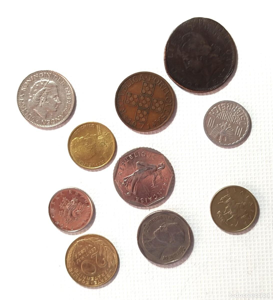 Material numism&aacute;tico: LOTE X 10 . MONEDAS EXTRANJERAS . TODAS DIFERENTES - Foto 2