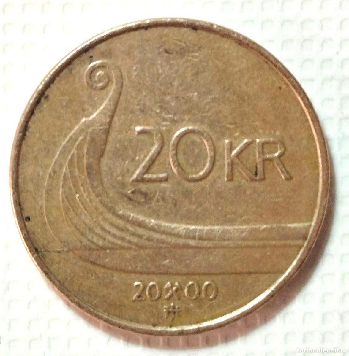 Material numism&aacute;tico: NORUEGA . HARALD V . 1 CORONA 2000 - Foto 2