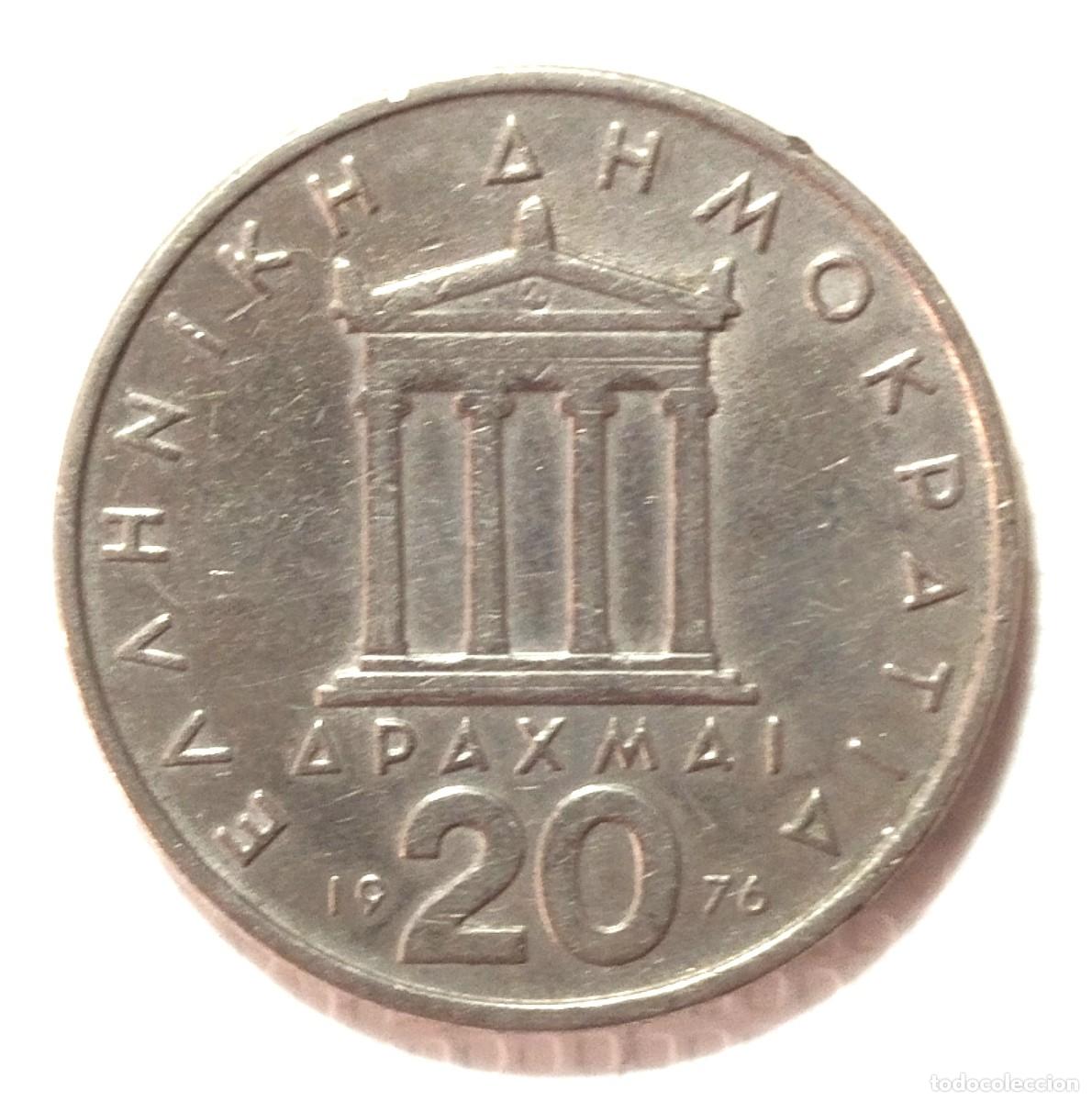Material numism&aacute;tico: GRECIA. 20 DRACMAS 1978 - Foto 2