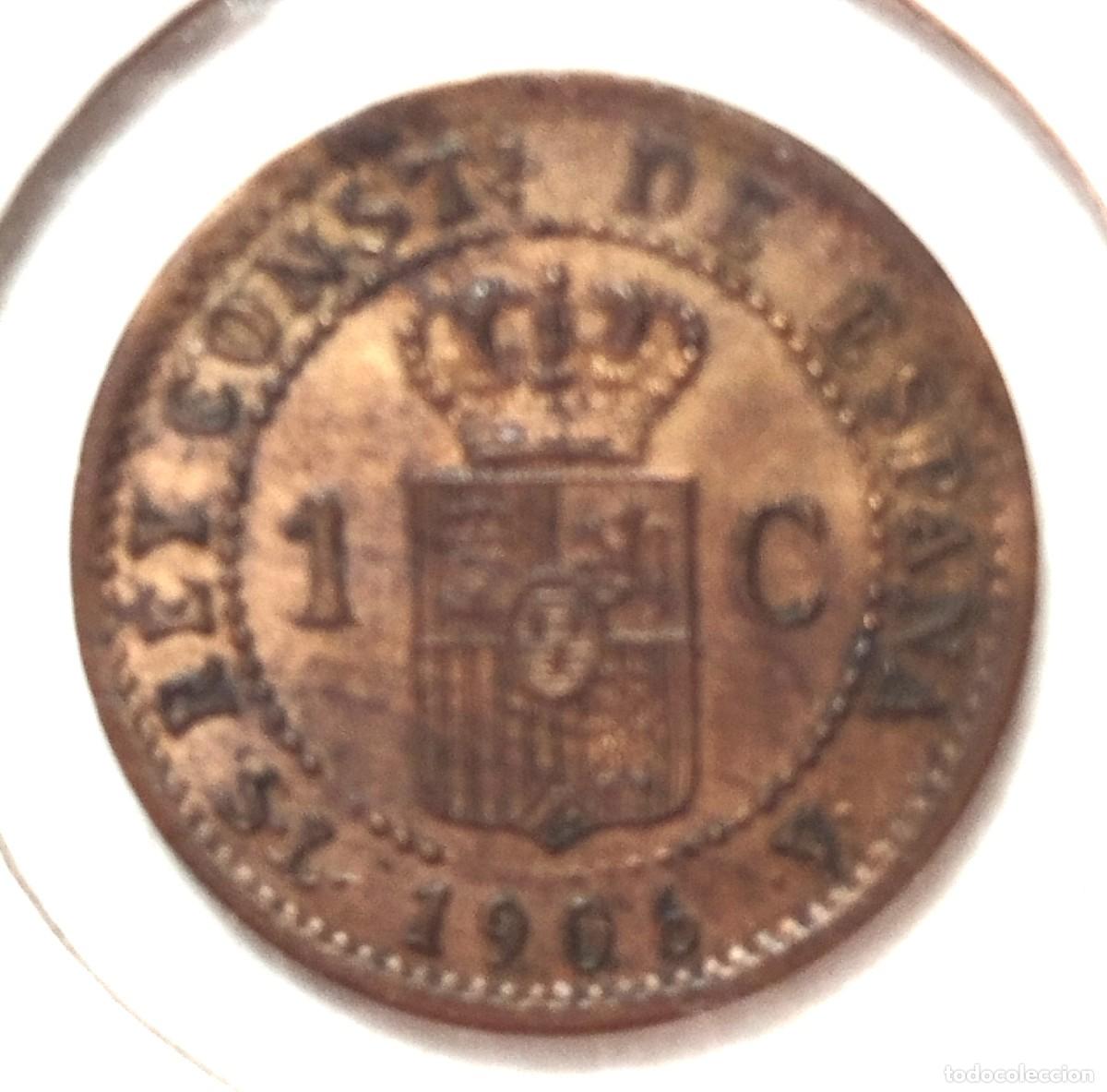 Material numism&aacute;tico: ESPA&Ntilde;A . ALFONSO XIII . 1 CENTIMO 1906 *6