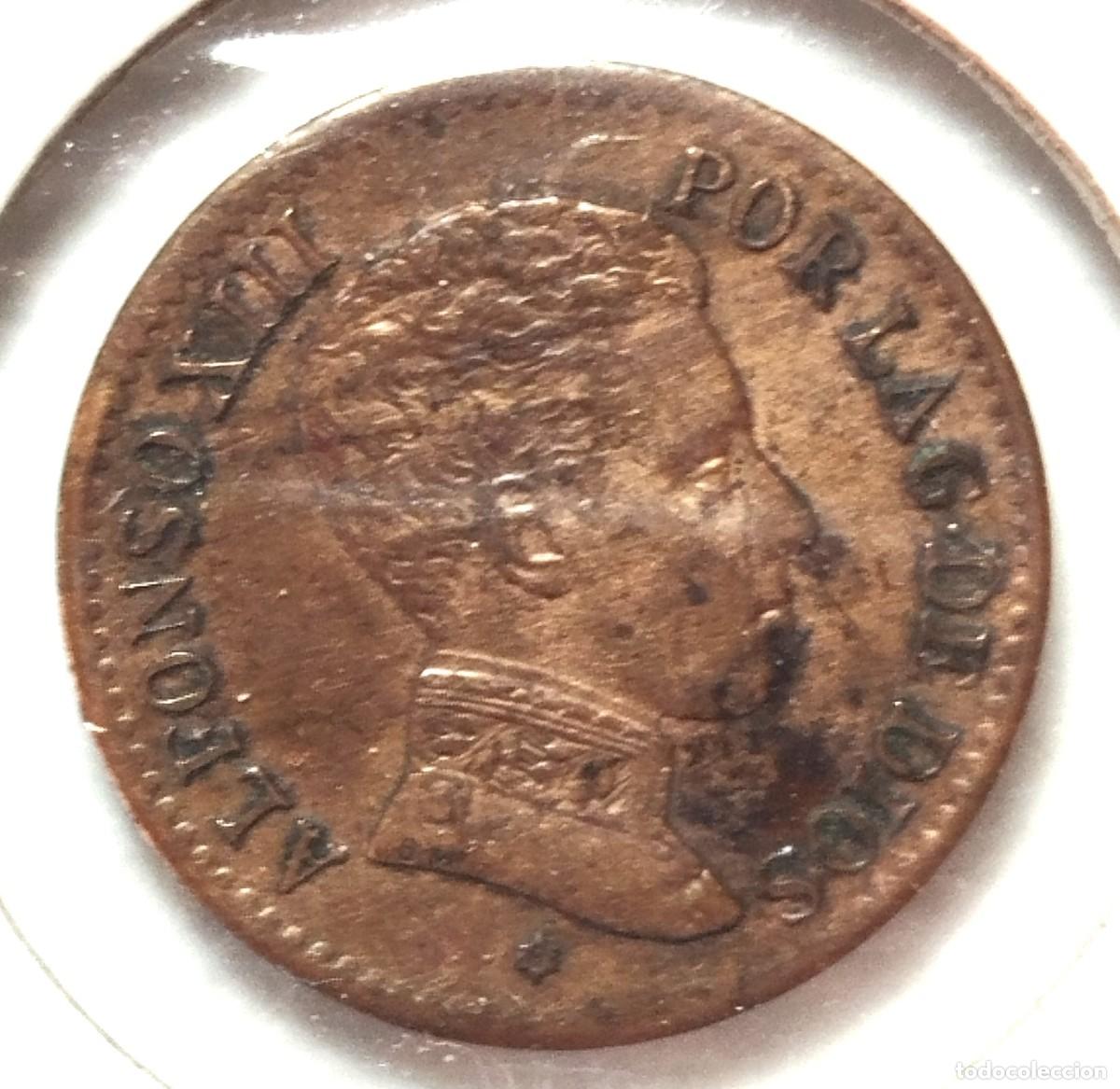 Material numism&aacute;tico: ESPA&Ntilde;A . ALFONSO XIII . 1 CENTIMO 1906 *6 - Foto 2