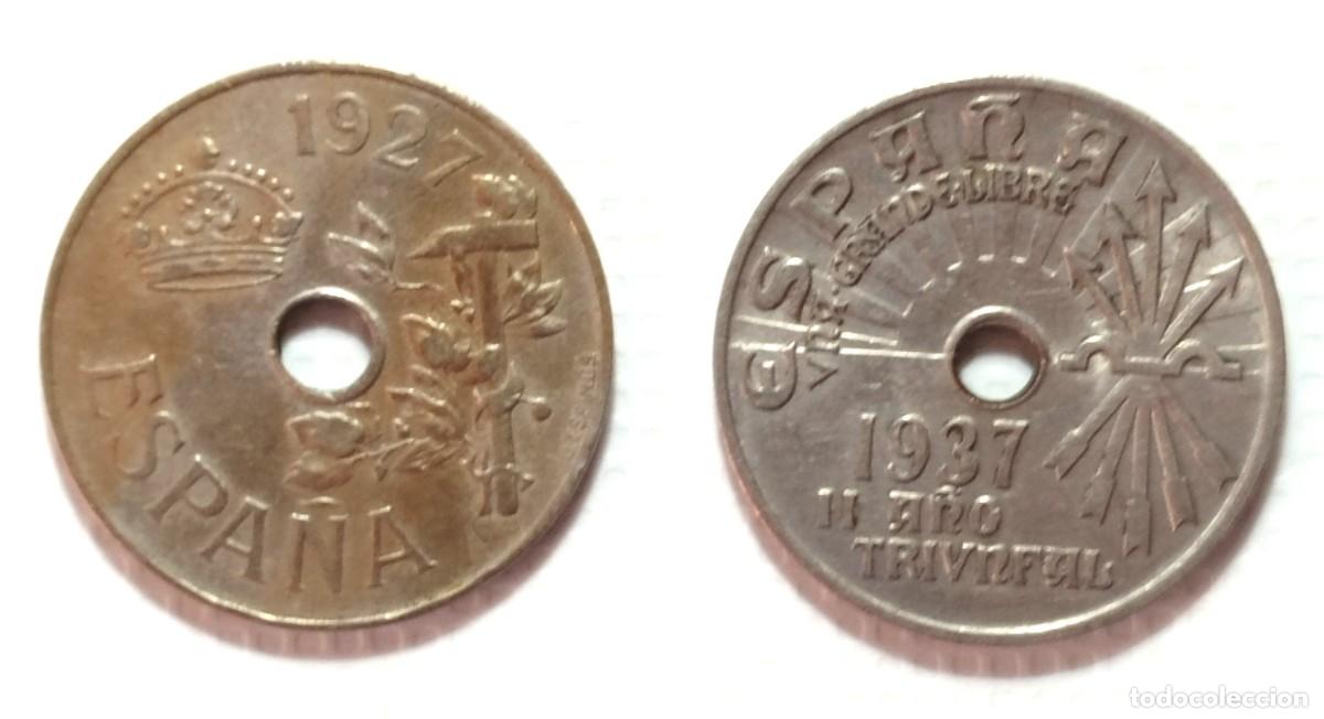 Material numism&aacute;tico: ESPA&Ntilde;A . LOTE X 2 . 25 CENTIMOS . ALFONSO XIII - REPUBLICA