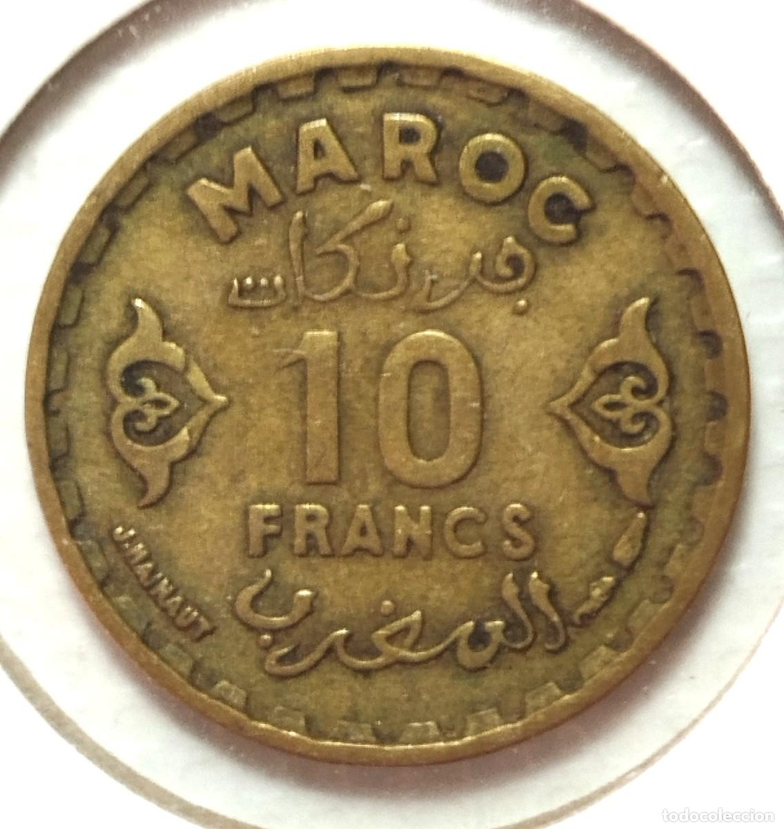 Material numism&aacute;tico: MARRUECOS . 10 FRANCOS 1952 - Foto 2
