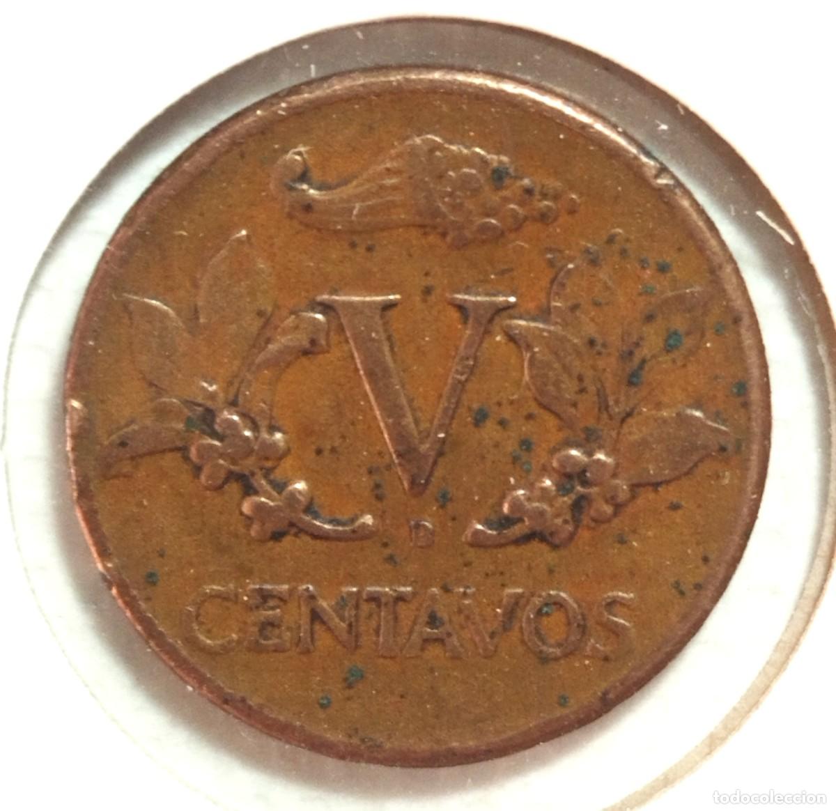 Material numism&aacute;tico: COLOMBIA . 5 CENTAVOS 1955 - Foto 2