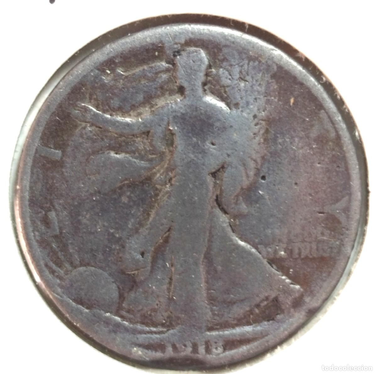 Material numism&aacute;tico: ESTADOS UNIDOS . 1/2 DOLLAR 1918 . FALSO DE &Eacute;POCA