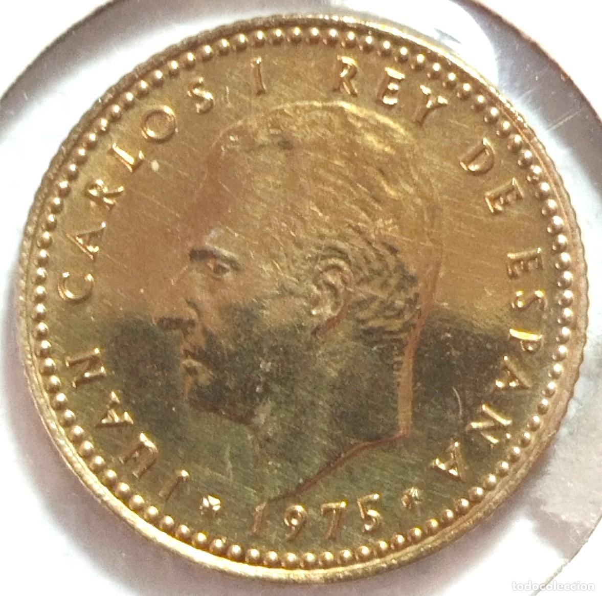 Material numism&aacute;tico: ESPA&Ntilde;A . JUAN CARLOS I . 1 PESETA 1975 *78 . VARIANTE TILDE &Ntilde;