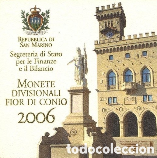 Material numism&aacute;tico: CARTERA EUROS SAN MARINO 2006 SC (9 Monedas) 5 euros plata