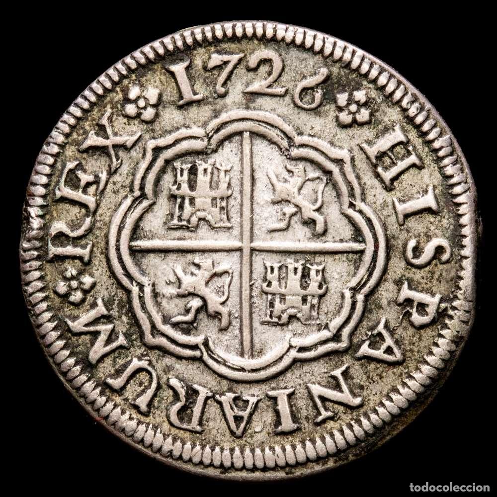 Material numism&aacute;tico: Felipe V (1700-1746). 1 real. 1726. Sevilla. J. (Cal-649). Ag. 2,93 g. MBC+.