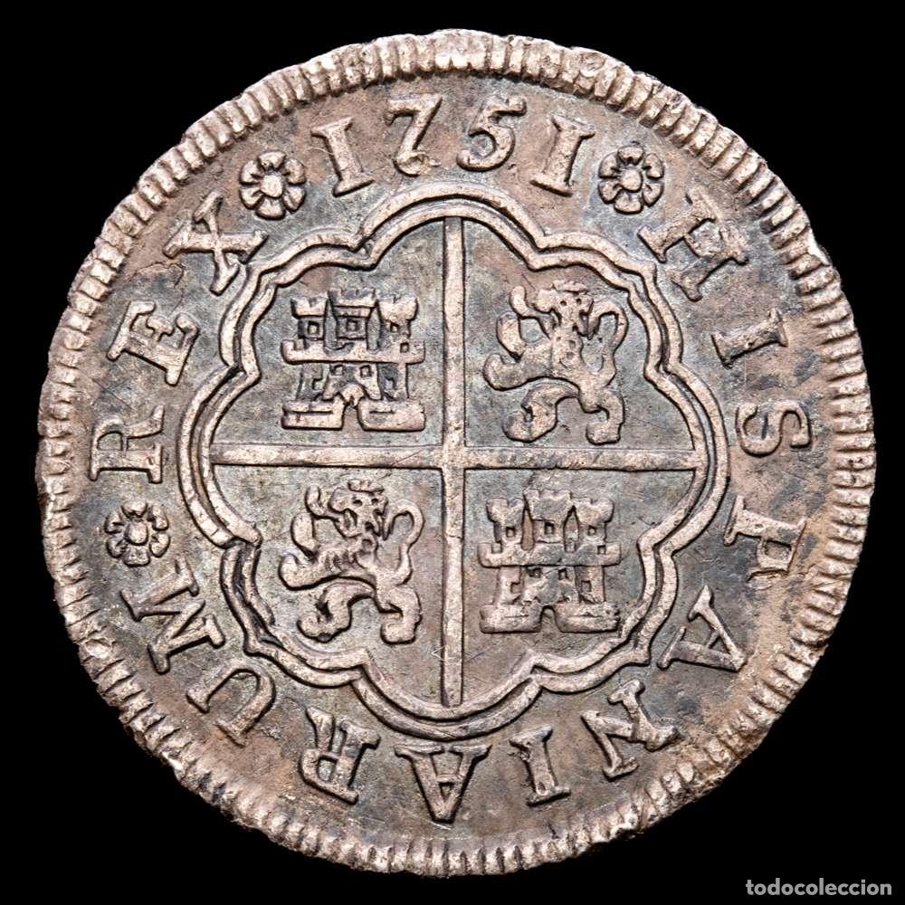 Material numism&aacute;tico: Fernando VI (1746-1759). 1 real. 1751. Madrid. JB. (Cal-175). Ag. 2,61 gramos. MBC+.