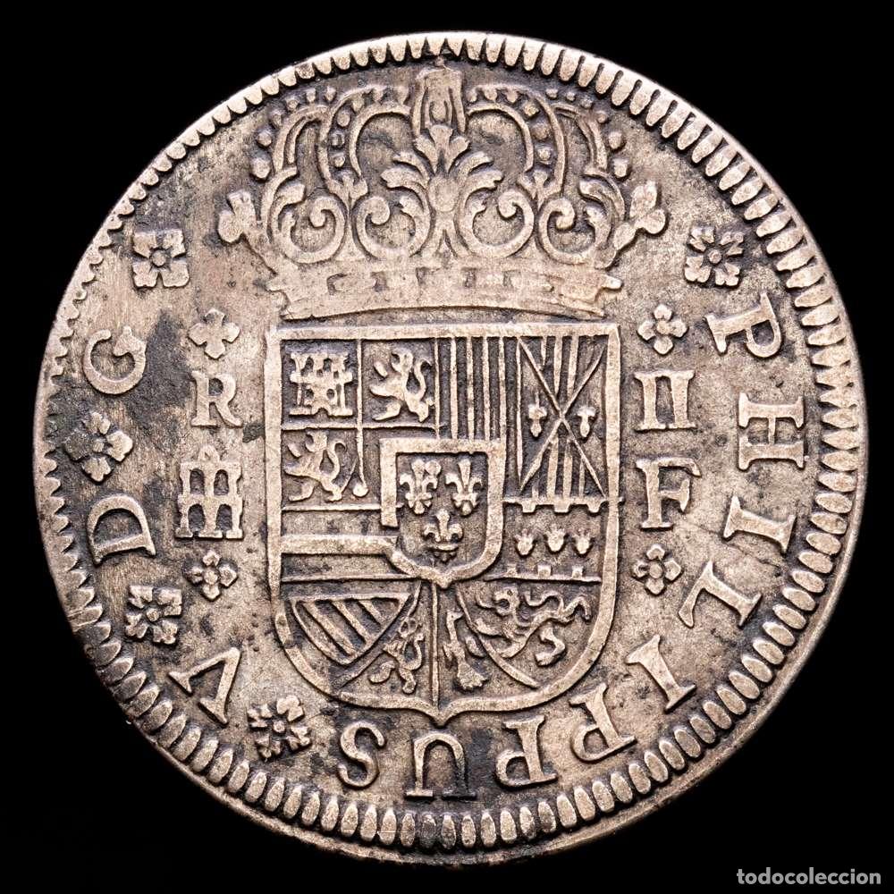 Material numism&aacute;tico: Felipe V (1700-1746). 2 reales. 1721. Segovia. F. (Cal-954). Ag. 5,85 g. MBC+.