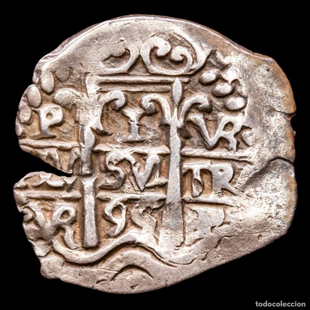 Material numism&aacute;tico: Carlos II (1665-1700). 1real. 1695. Potos&iacute;. VR en monograma. (Cal-288). 3,14 gramos. Grieta. MBC-.