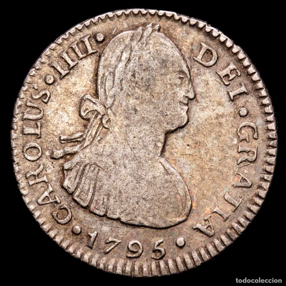 Material numism&aacute;tico: Carlos IV (1788-1808). 1 real. 1795. Guatemala. M. (Cal-371). Ag. 3,24 g. MBC. Tono. Escasa.