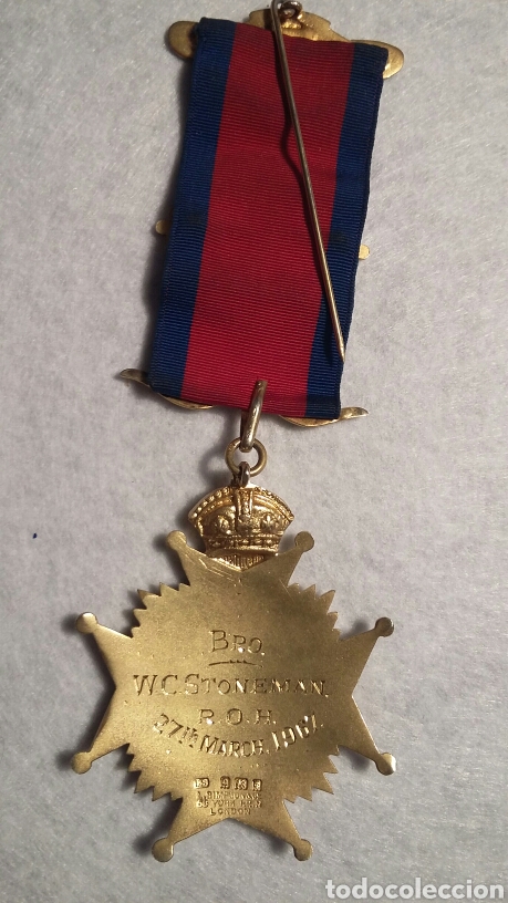 Medallas condecorativas: Medalla mas&oacute;nica plata - Foto 4