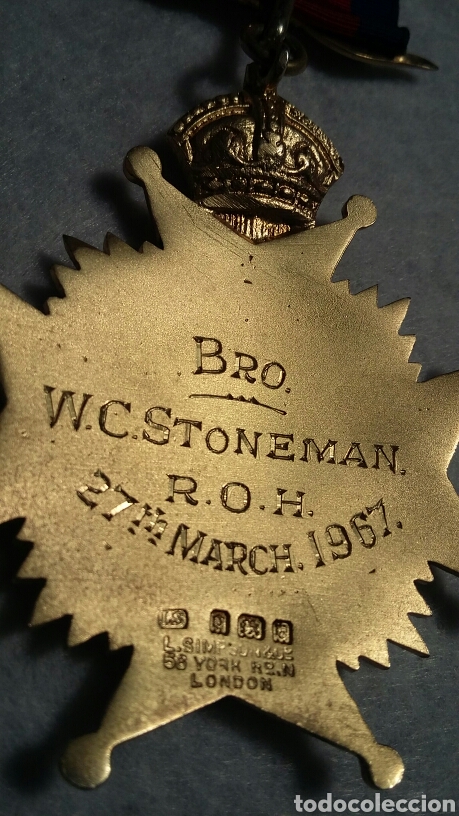 Medallas condecorativas: Medalla mas&oacute;nica plata - Foto 5