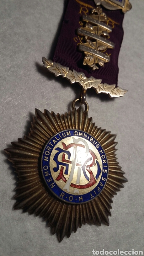 Medallas condecorativas: Medalla mas&oacute;nica plata - Foto 1