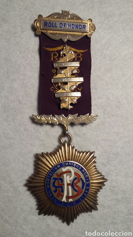 Medallas condecorativas: Medalla mas&oacute;nica plata - Foto 2
