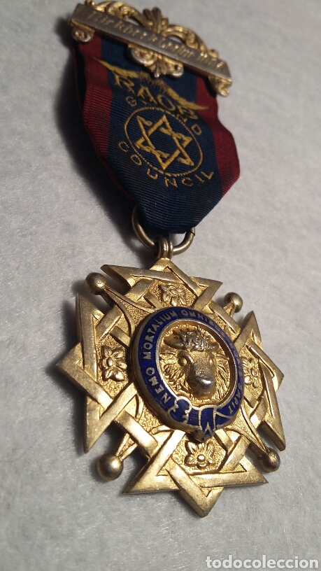 Medallas condecorativas: Medalla mas&oacute;nica plata - Foto 1