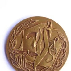 Medallas condecorativas: MED-18. MEDALLA DELEGACIÓN DE LA JUVENTUD. AL MÉRITO CULTURAL. BARCELONA. AÑOS 70. METAL DORADO. Lote 324392233