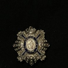 Medallas condecorativas: MINIATURA PLACA MEDALLA ANTIGUA AL MÉRITO CIVIL SOLAPA. Lote 382352939