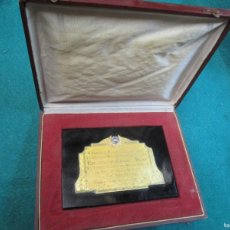 Medallas condecorativas: BELLA PLACA DE LA CASA DE GALICIA DE BUENOS AIRES 1966 A BENEDICTO CONDE ' BENE ' PERIODISTA + INFO