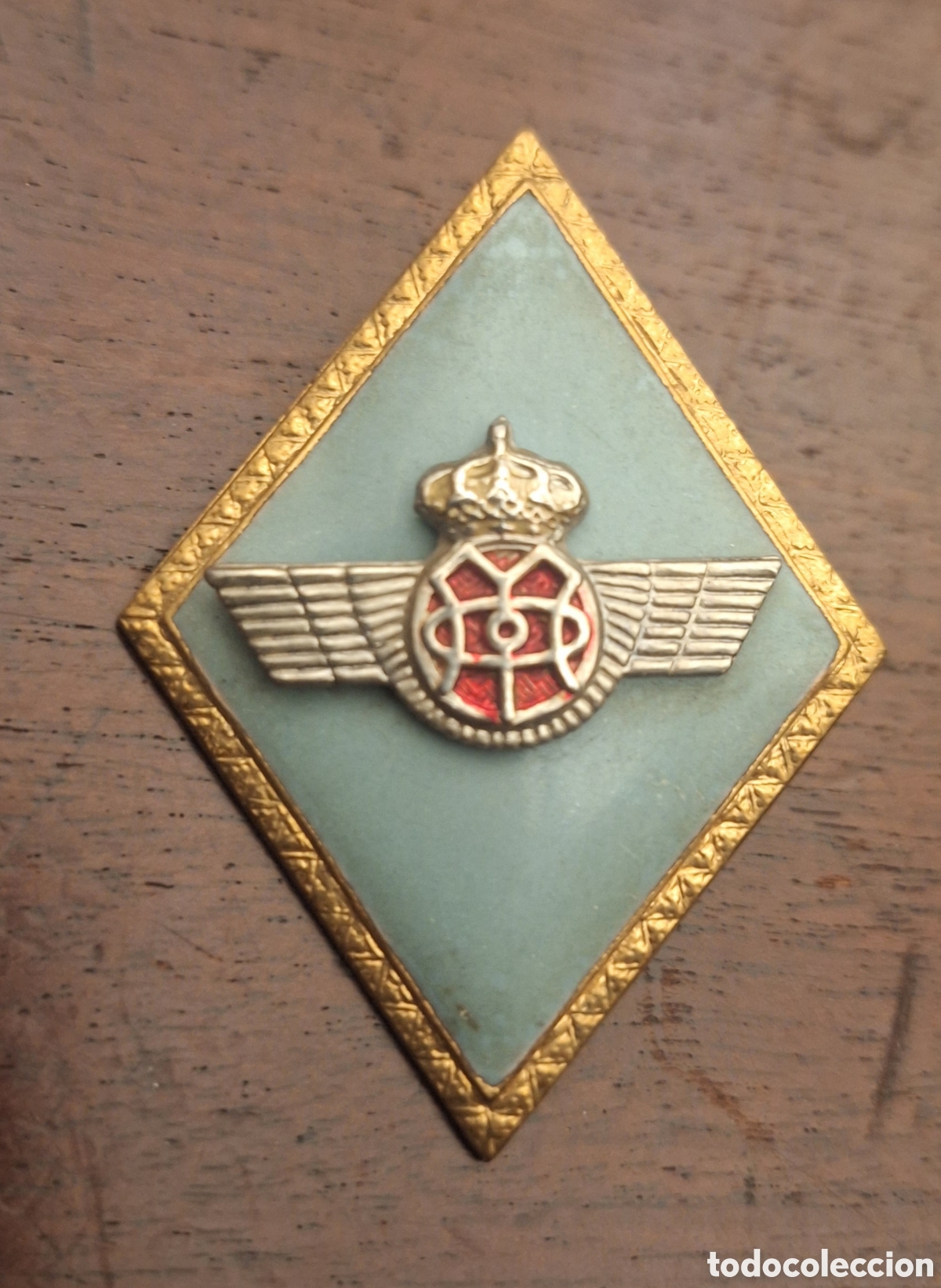 Medallas condecorativas: Rombo raro azul celeste ejercito espa&ntilde;ol del aire - Foto 1