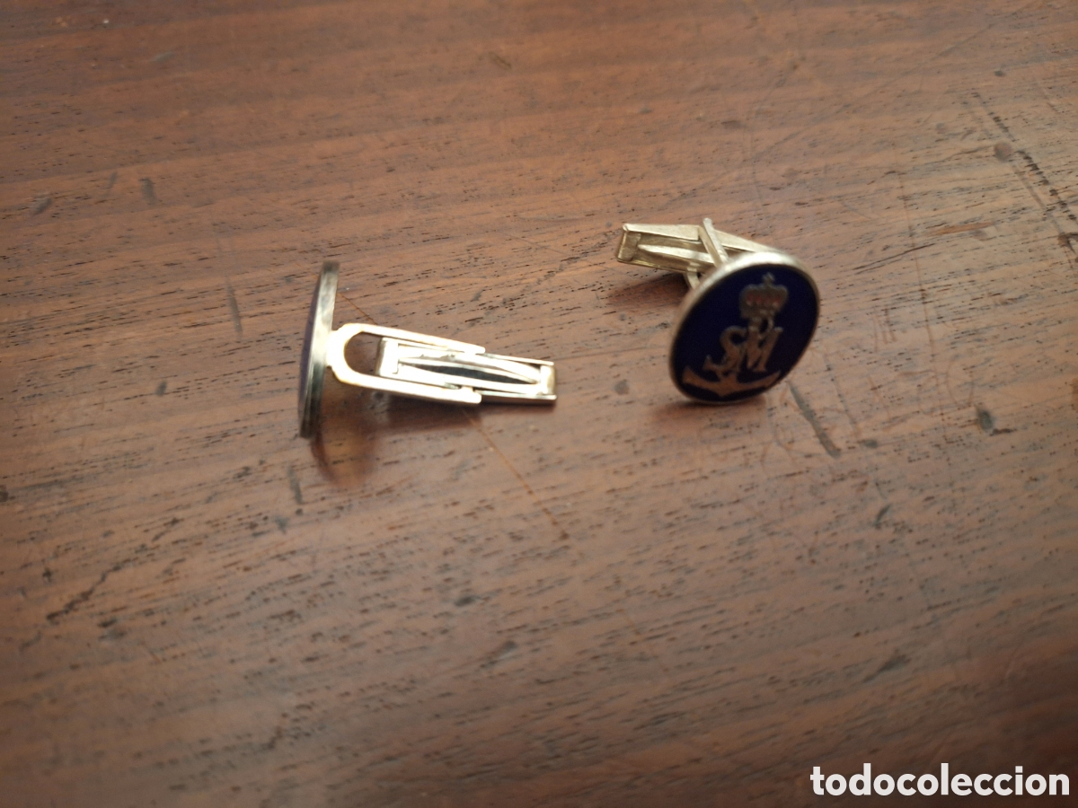 Medallas condecorativas: Gemelos del servicio maritimo armada espa&ntilde;ola - Foto 2