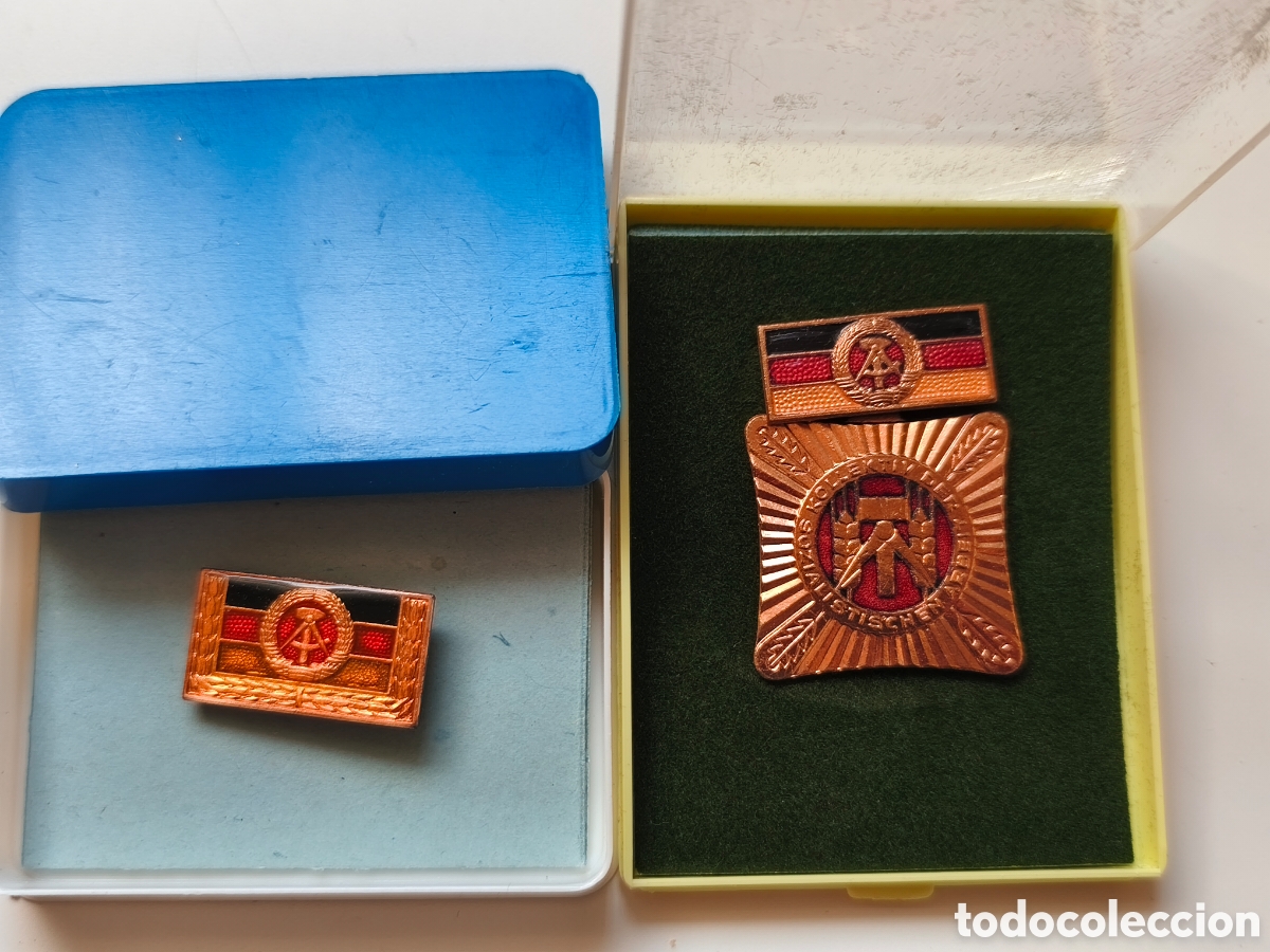Medallas condecorativas: MEDALLA Y INSIGNIA REP.DEM. ALEMANA AL TRABAJO SOCIALISTA:SOZIALISTISCH ARBEITEN LERNEN UND LEBEN