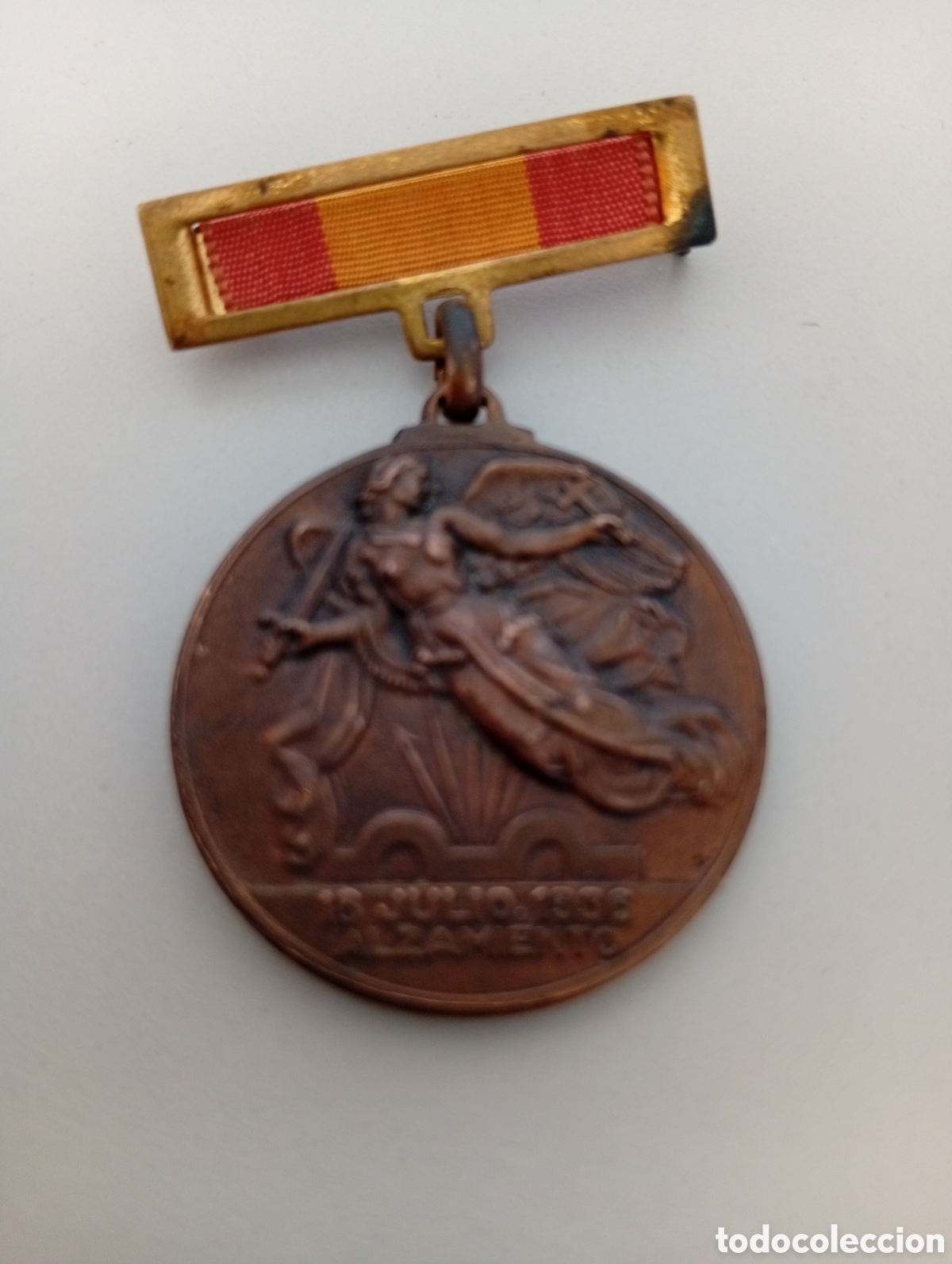 Medallas condecorativas: Antigua medalla guerra civil espa&ntilde;ola alzamiento y victoria pasador original