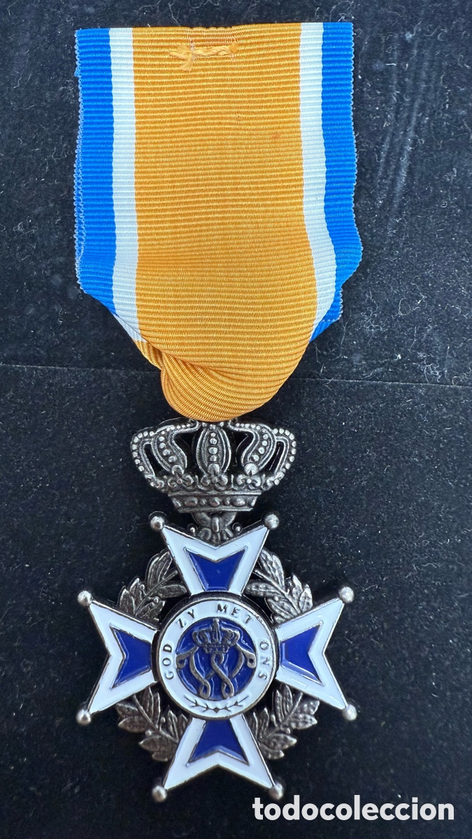 Medallas condecorativas: Medalla r&eacute;plica orden Orange Nassau Holanda 1892. Ed. Salvar