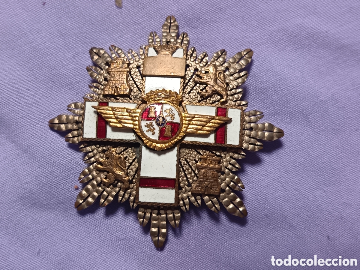 Medallas condecorativas: COLECCIONISMO MILITAR , PLACA CRUZ MERITO AEREO, CONDECORACION