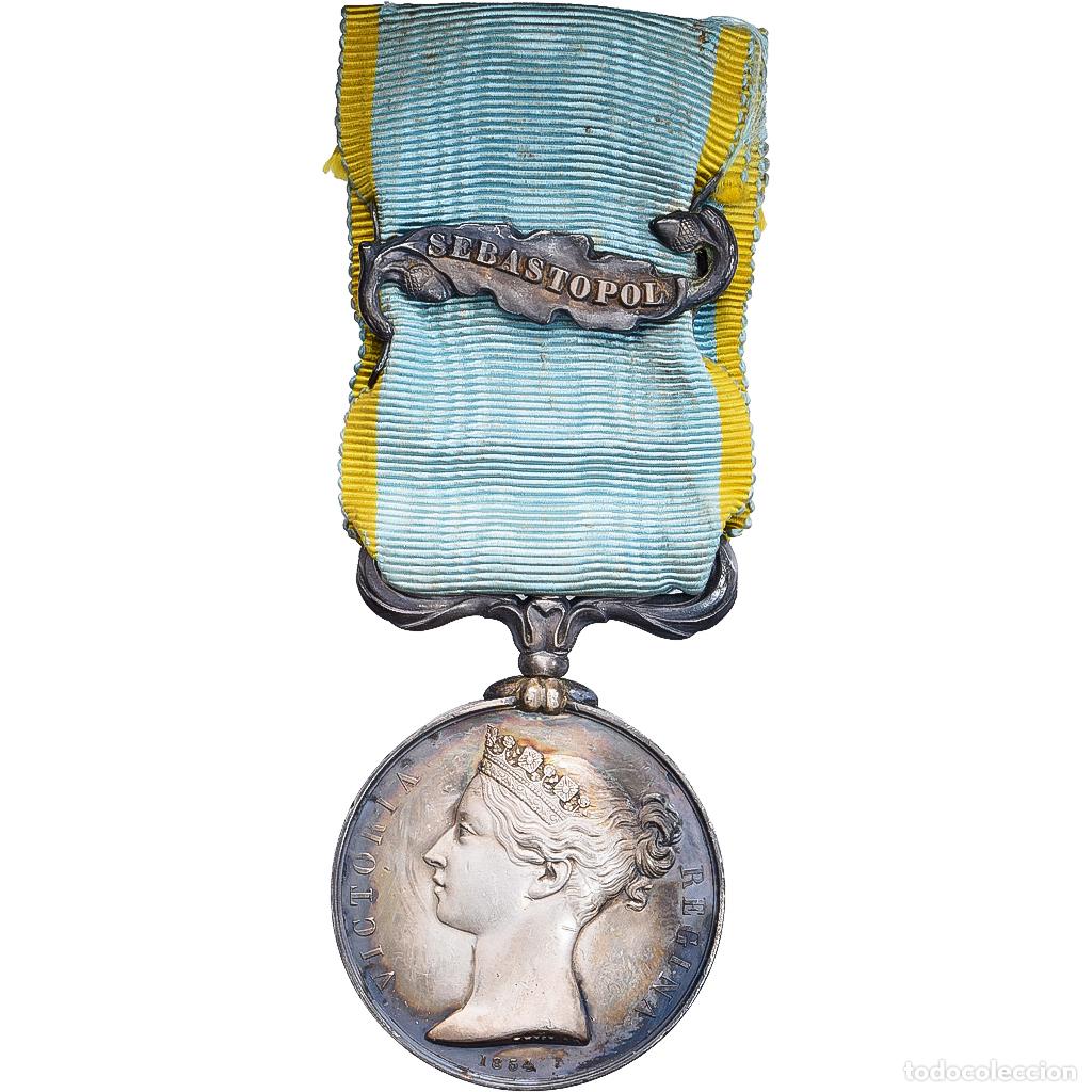 Medallas condecorativas: [#1529088] Reino Unido, Victoria, Crim&eacute;e, S&eacute;bastopol, WAR, medalla, 1854, Excellent
