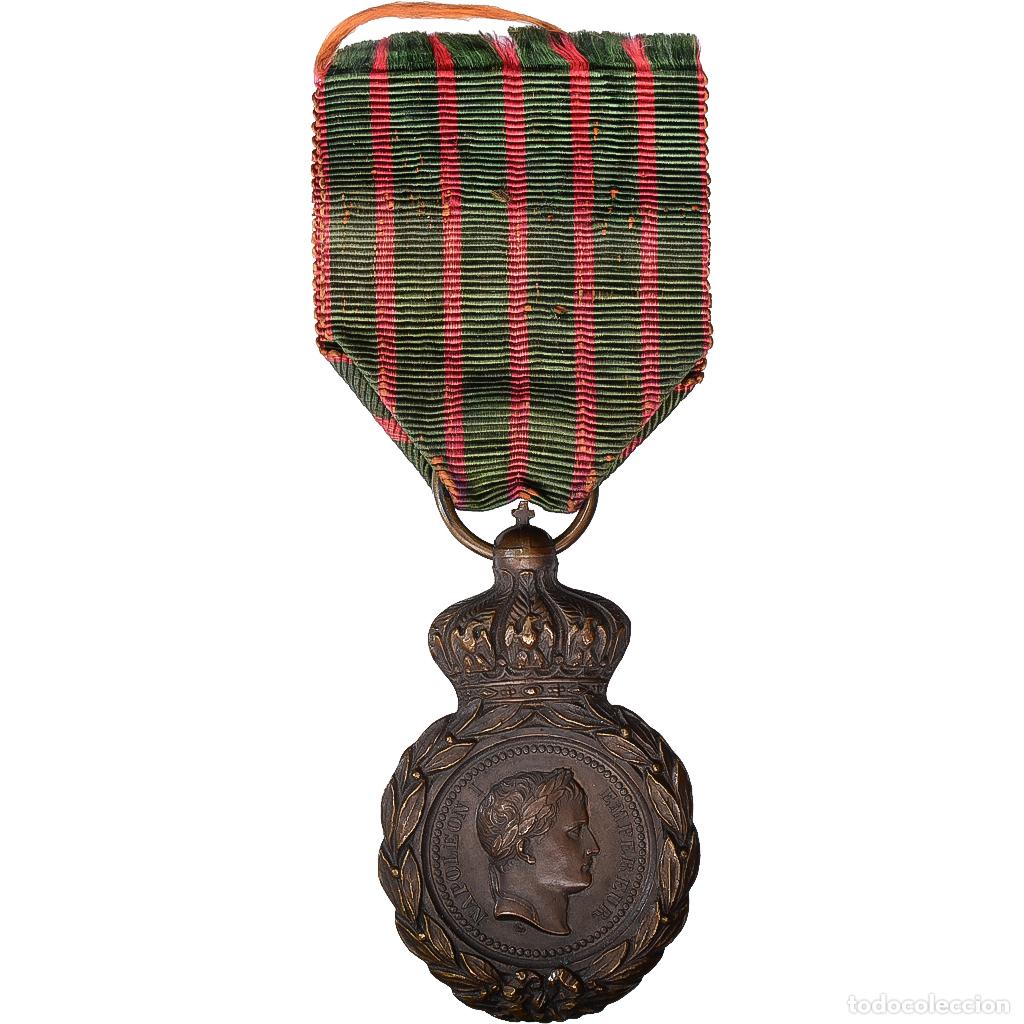 Medallas condecorativas: [#1529086] Francia, M&eacute;daille de Saint H&eacute;l&egrave;ne, History, medalla, 1857, Napol&eacute;on, Muy