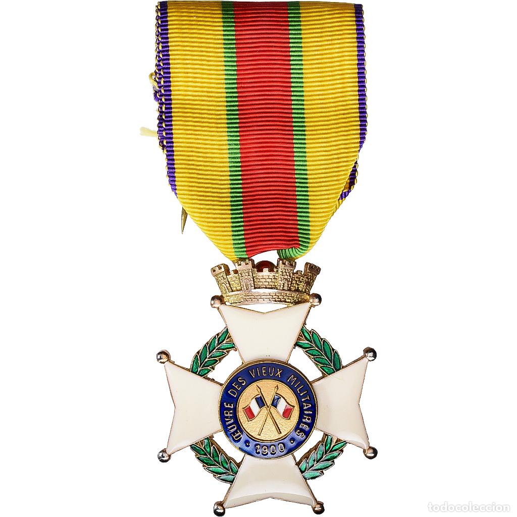 Medallas condecorativas: [#1529053] Francia, Oeuvre des Vieux Militaires, medalla, 1900, Sin circulaci&oacute;n, Lat&oacute;n