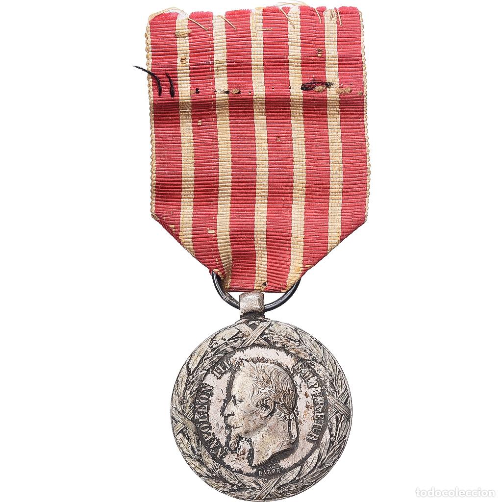 Medallas condecorativas: [#1529124] Francia, Napol&eacute;on III, Campagne d'Italie, WAR, medalla, 1859, Muy buen estado