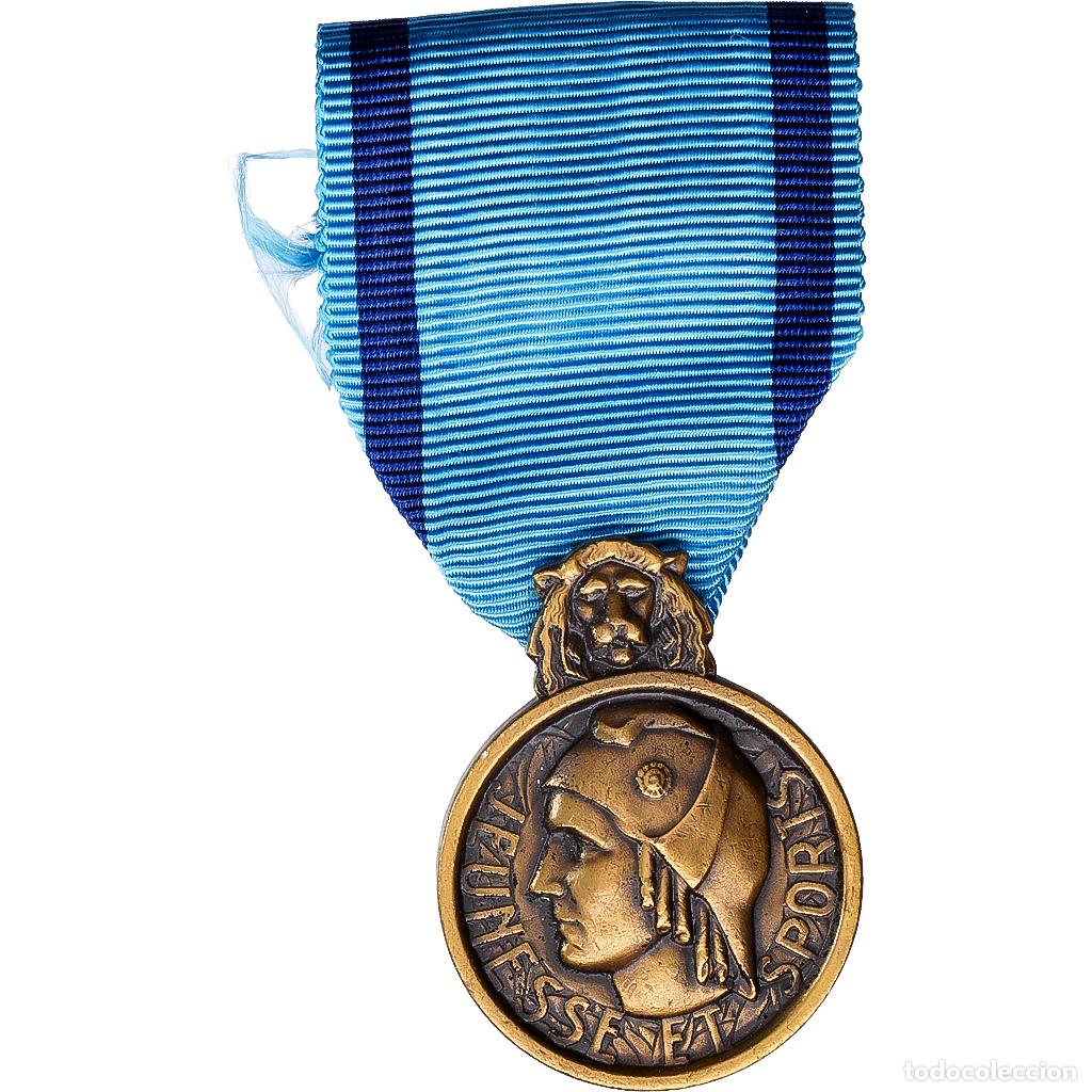 Medallas condecorativas: [#1529047] Francia, Jeunesse et sports, medalla, Excellent Quality, Bronce, 28