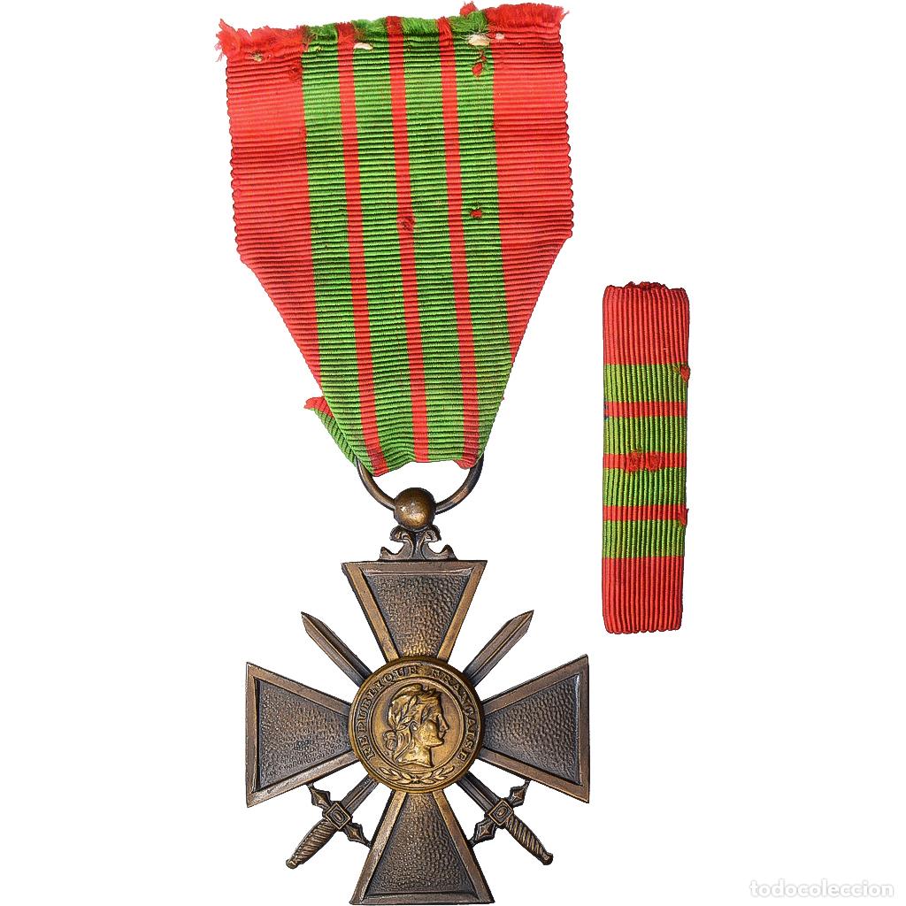 Medallas condecorativas: [#1529075] Francia, Croix de Guerre, medalla, 1939-1940, Muy buen estado, Bronce, 37