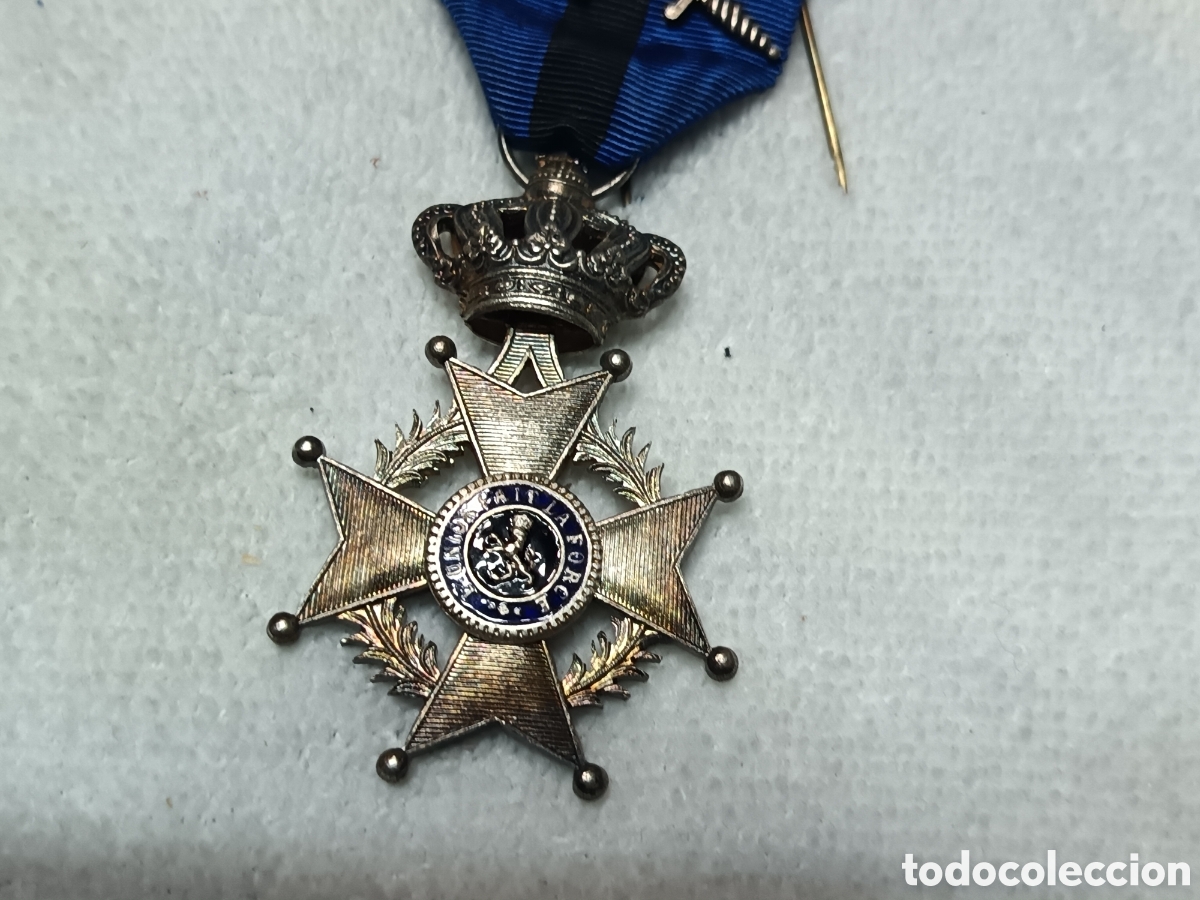 Medallas condecorativas: COLECCIONISMO MILITAR , BELGICA MEDALLA , ORDEN DE LEOPOLDO II. ORIGINAL