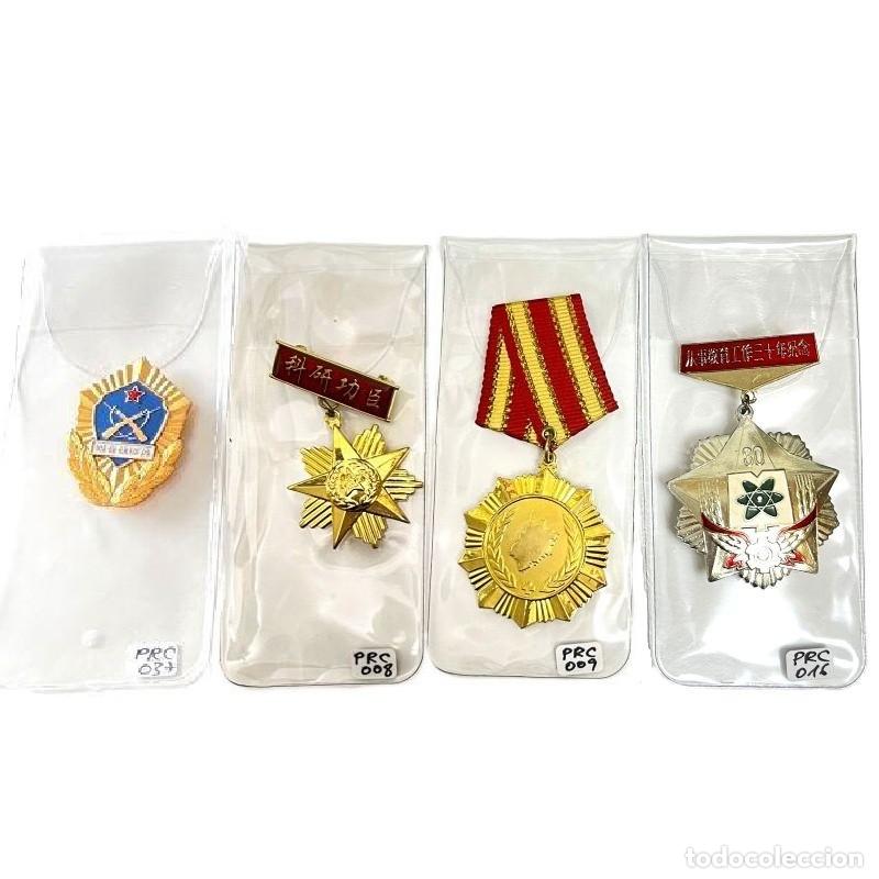 M&eacute;dailles d&eacute;corations: SET 4 MEDALLAS PRC: INVESTIGACI&Oacute;N NAVAL, CAMPA&Ntilde;A SALUD, ENTRENADOR SIHUI POLICIA, 30 A&Ntilde;OS EDUCACI&Oacute;N
