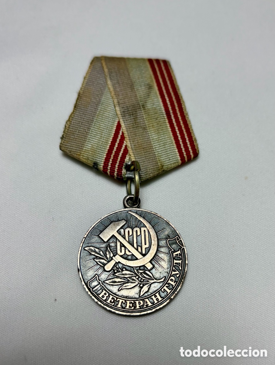 Medallas condecorativas: Medalla al Trabajador Veterano. Union Sovietica. A&ntilde;os 70