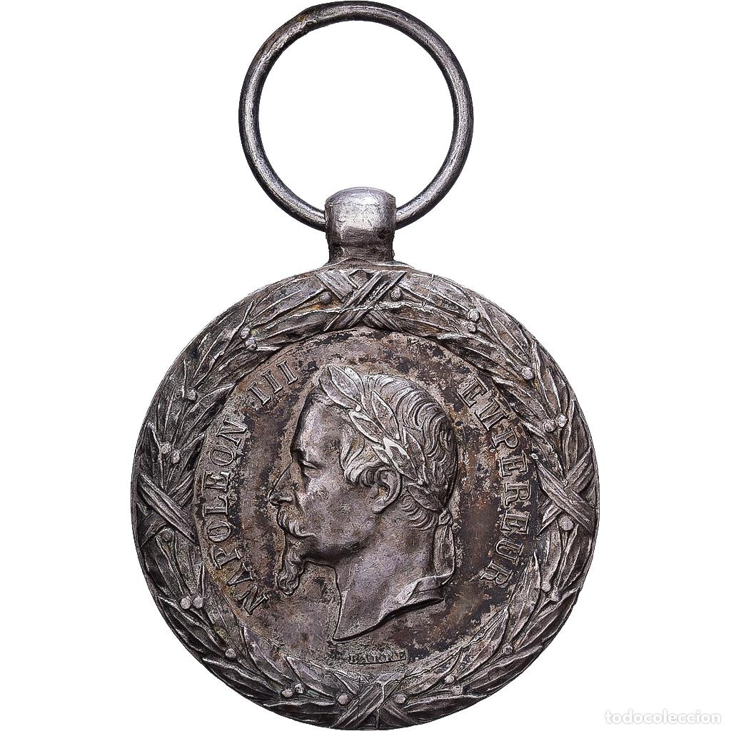 Medallas condecorativas: [#1214288] Francia, Napol&eacute;on III, Campagne d'Italie, WAR, medalla, 1859, Excellent