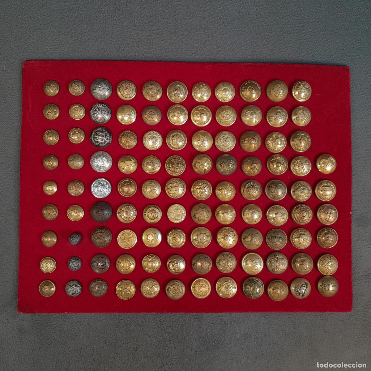 Medallas condecorativas: COLECCI&Oacute;N DE 106 BOTONES MILITARES SIGLOS XIX-XX. GREAT BRITAIN & COMMONWEALTH.